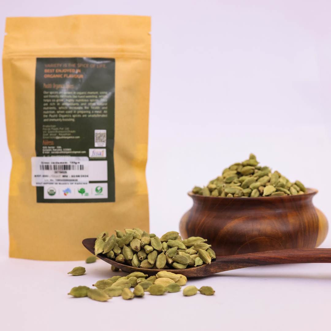 Green Cardamom - PushtiOrganics Green Cardamom - PushtiOrganics