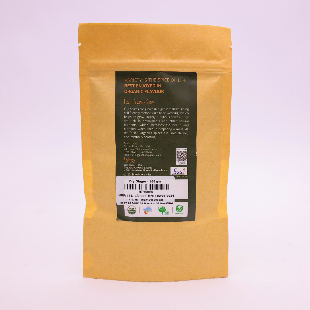 Dry Ginger Powder - PushtiOrganics Dry Ginger Powder - PushtiOrganics