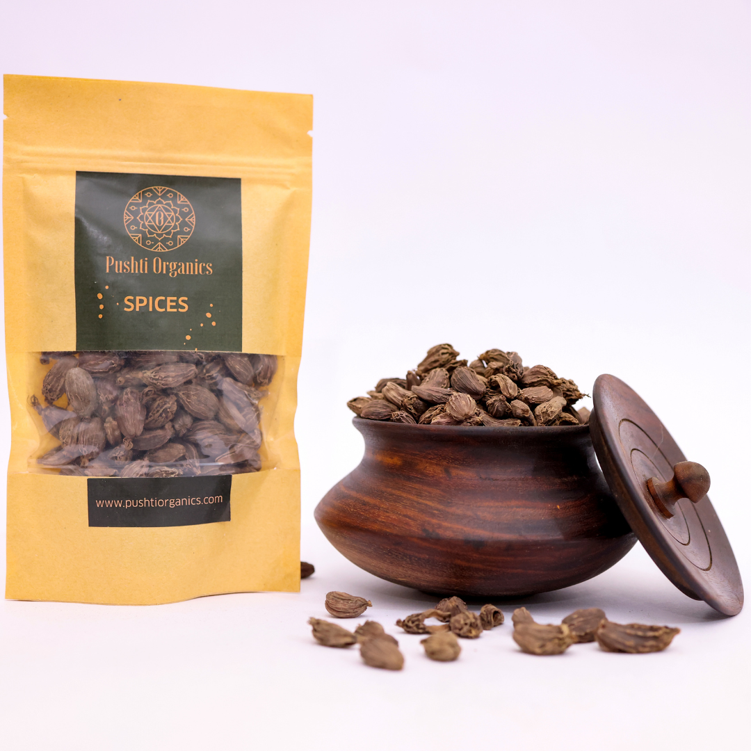 Black Cardamom - PushtiOrganics Black Cardamom - PushtiOrganics