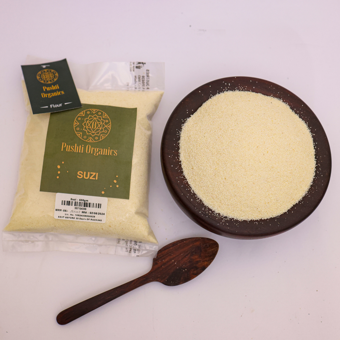 Suji (semolina)/1 Kg - PushtiOrganics Suji (semolina)/1 Kg - PushtiOrganics