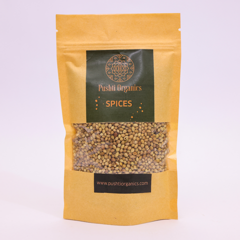 Coriander Seeds (Whole) - PushtiOrganics Coriander Seeds (Whole) - PushtiOrganics