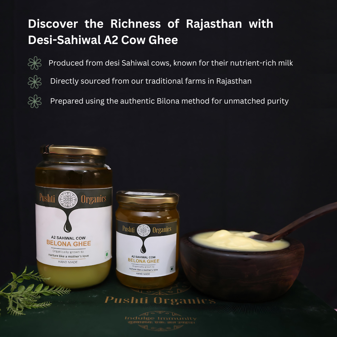 A2 Ghee (Desi Sahiwal Cow Ghee) - PushtiOrganics A2 Ghee (Desi Sahiwal Cow Ghee) - PushtiOrganics