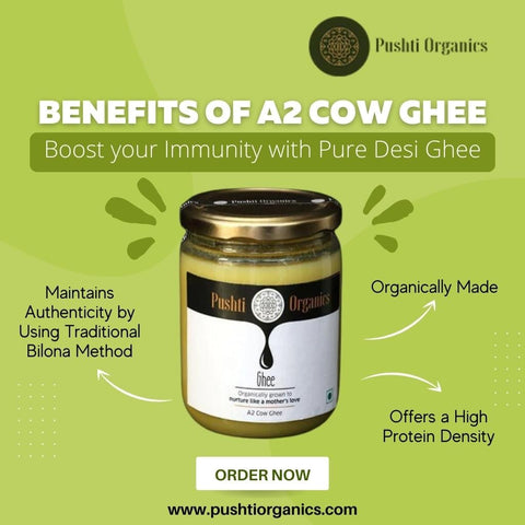 A2 Ghee (Desi Sahiwal Cow Ghee) - PushtiOrganics A2 Ghee (Desi Sahiwal Cow Ghee) - PushtiOrganics
