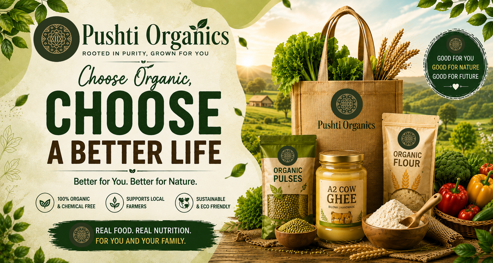 Pushti Organics promo