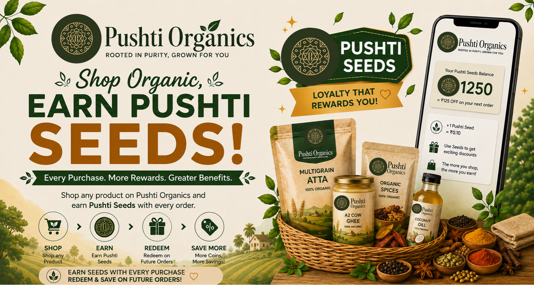 Pushti Organics promo